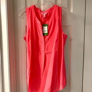 Coral: Lilly Pulitzer Sleeveless Stacey Top (M)